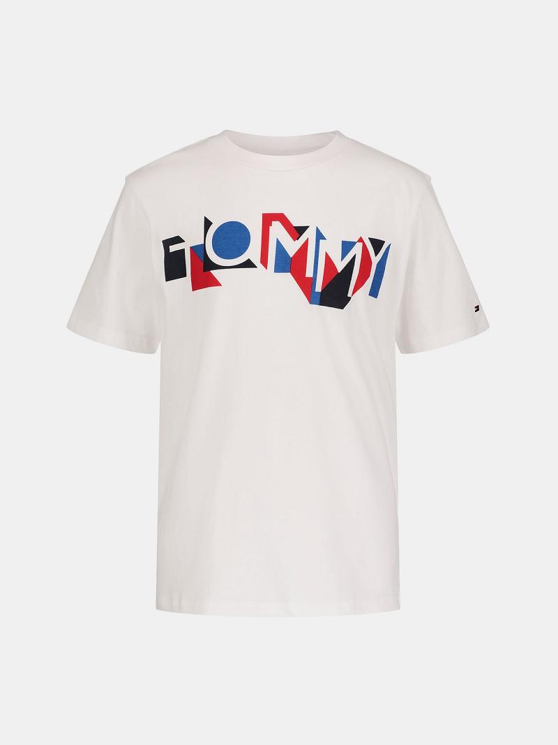 Fiú Tommy Hilfiger Tommy Graphic Póló Fehér | HU 2299EBC